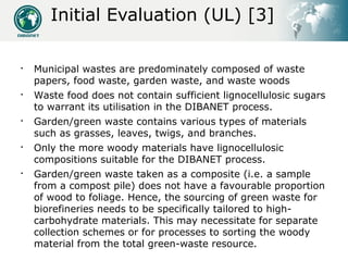 Initial Evaluation (UL) [3]


    Municipal wastes are predominately composed of waste
    papers, food waste, garden was...