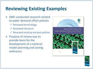 Net Blue: Supporting Water-Neutral Community Growth | PDF