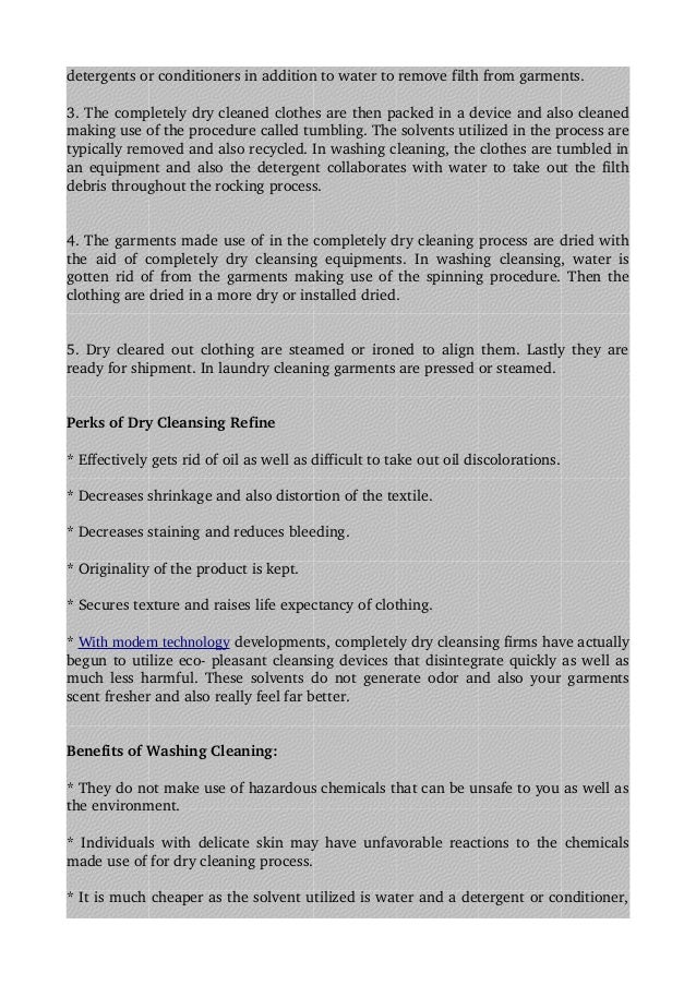 5 difference between dry cleaning laundry