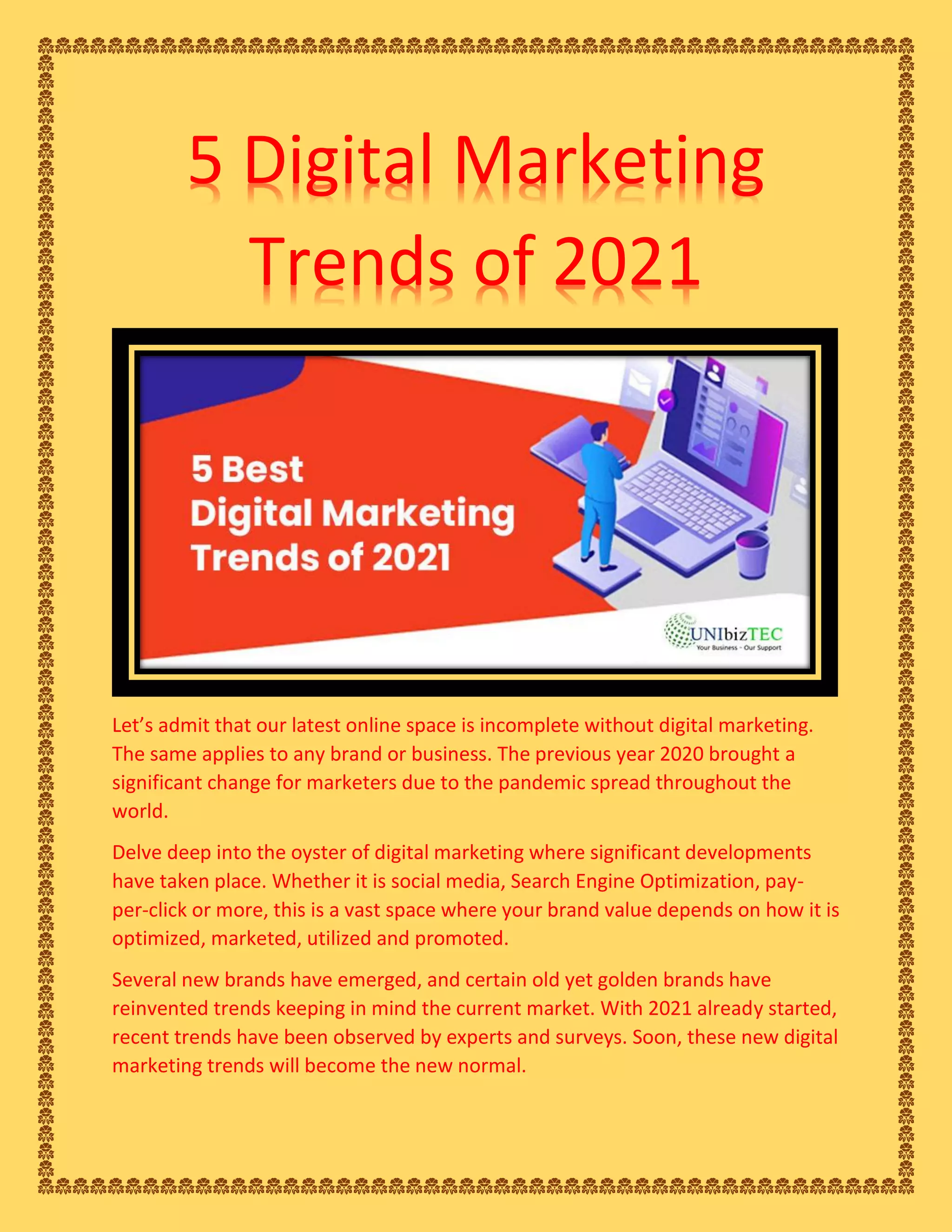 5 digital marketing trends of 2021 converted | PDF