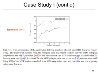 84
Case Study I (cont’d)
Top match (k=1)
 