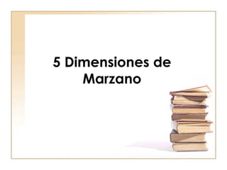 5 Dimensiones de 
Marzano 
 