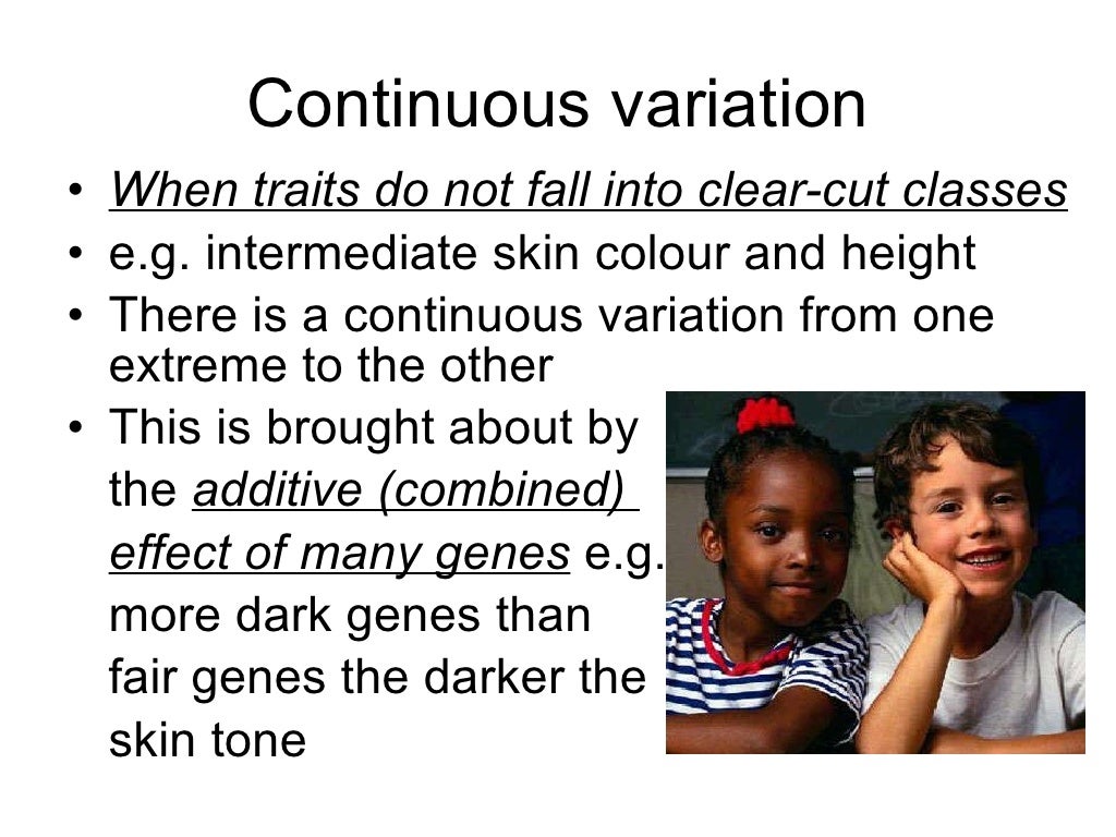 Chapter 19 Heredity Lesson 5 Discontinuous and Continuous Variation