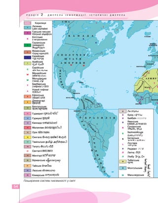Поширення систем писемності у світі
54
 