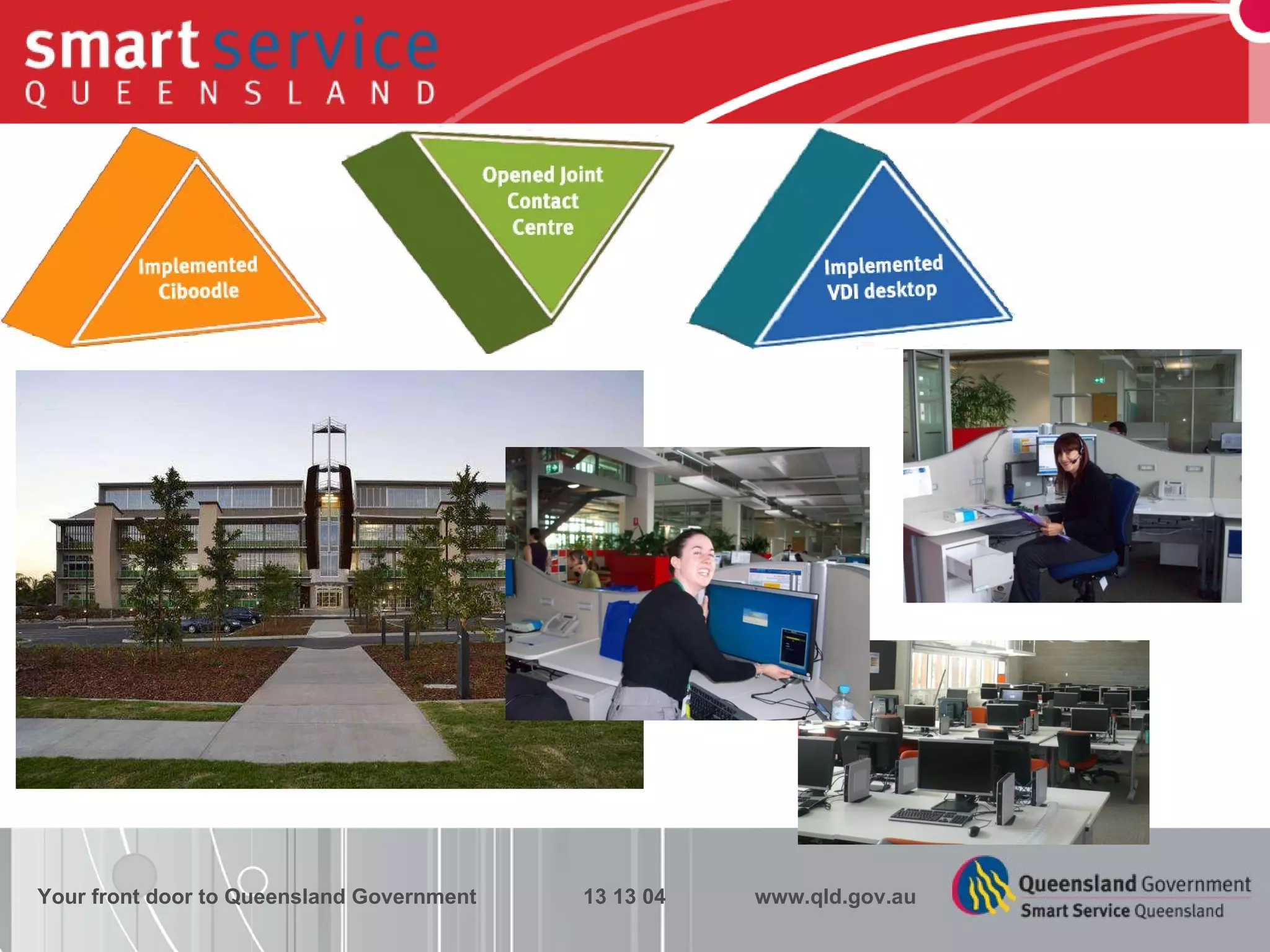 Your front door to Queensland Government  13 13 04  www.qld.gov.au 