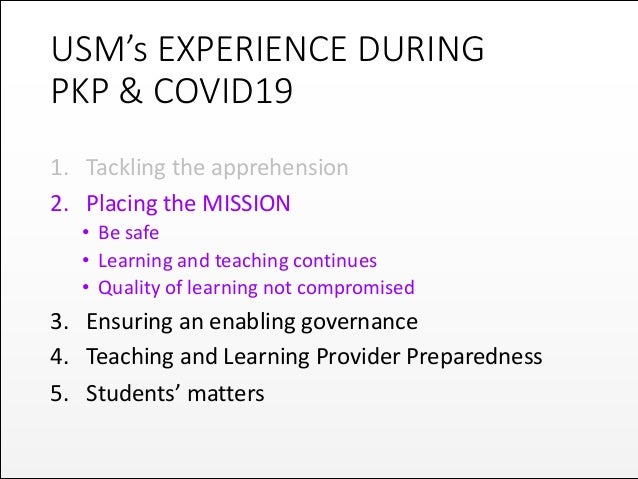 2020 09 24 Responding To Covid 19 The Universiti Sains Malaysia Us