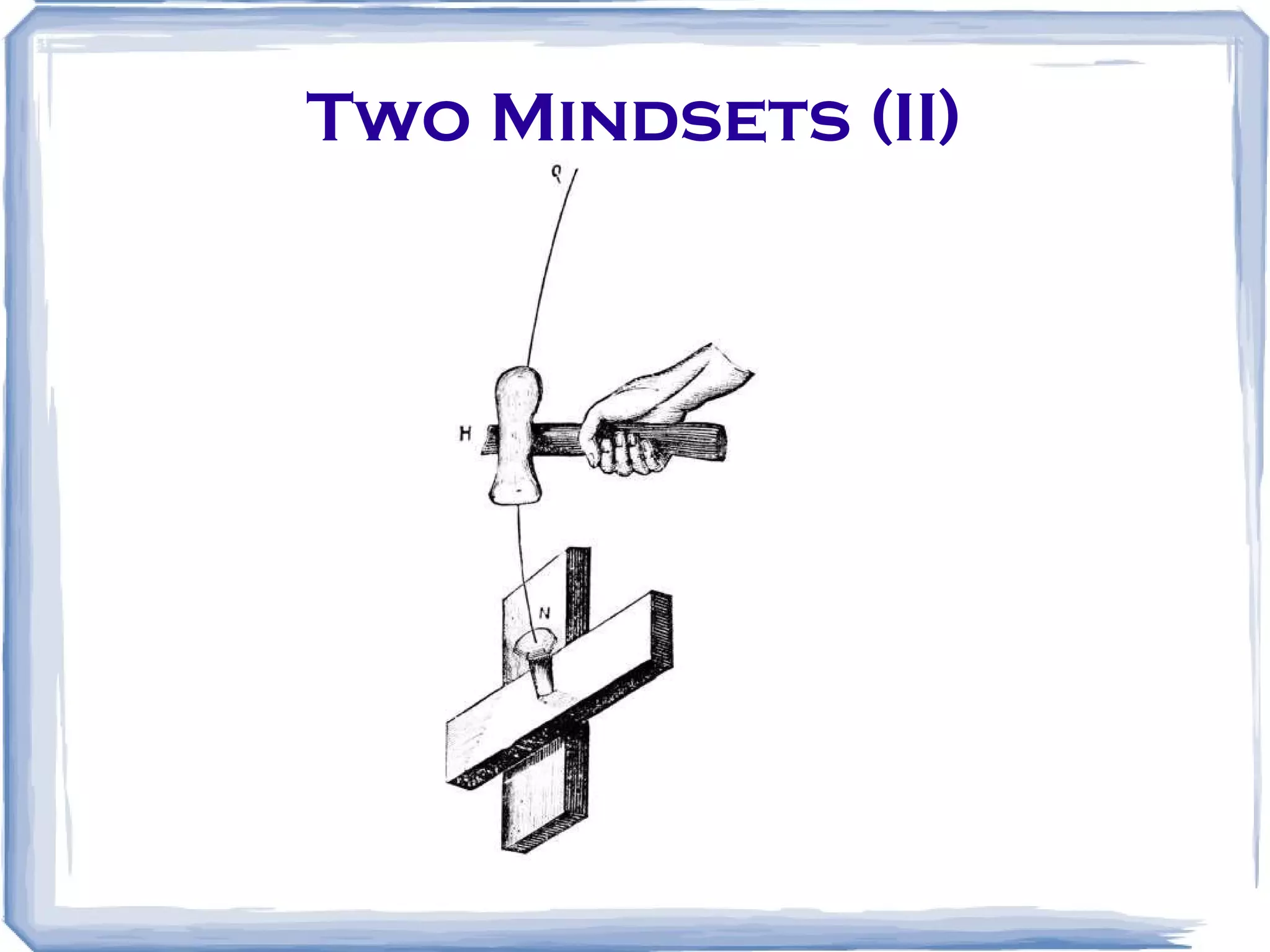 Two Mindsets (II) 