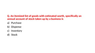Note 2 Inventory Note on Drug purchasing and inventory control | PPTX
