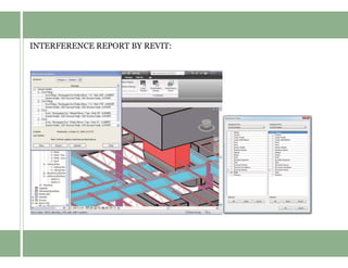 INTERFERENCE REPORT BY REVIT:
 