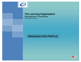 The Learning Organization
Management Consultants
Learning for Excellence
2012
ORGANIZATION PROFILE
 