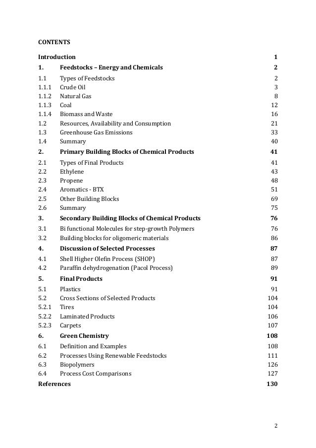 industrial chemistry course content