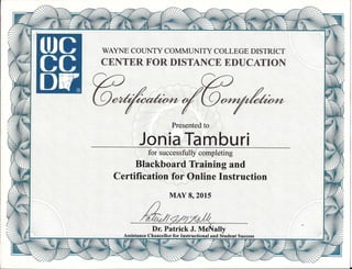 WCCCD ONLINE CERTIFICATION