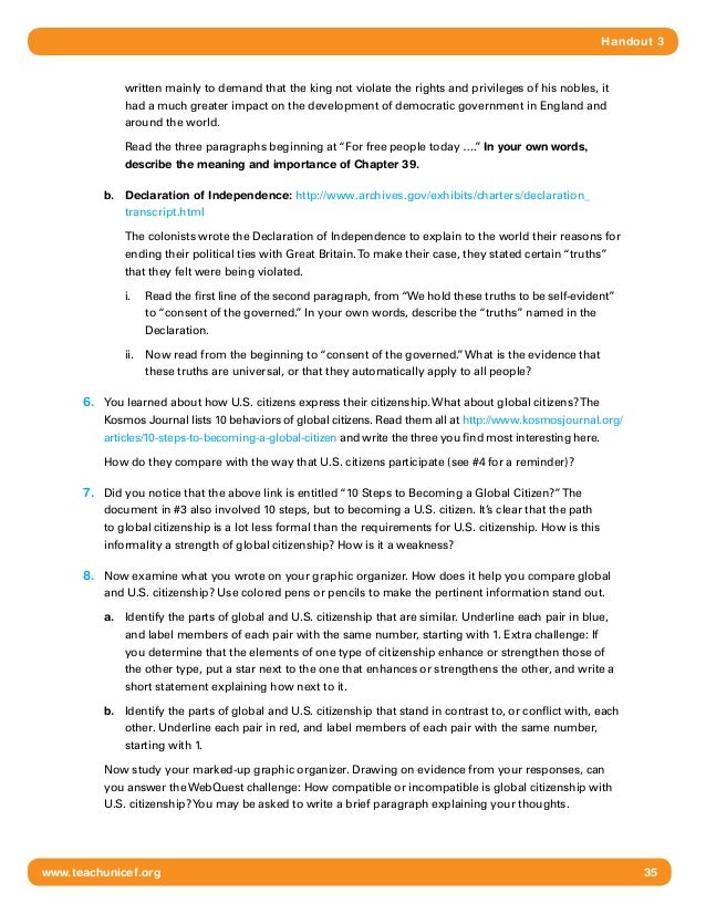 Essay on responsible and active citizenship