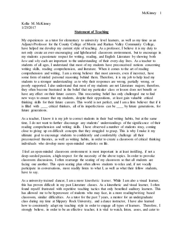 Sample statement of teaching and research interests Sample statement of teaching and research interests image