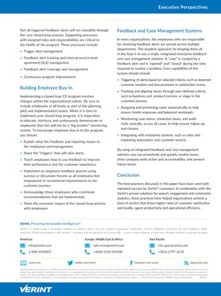 Executive Perspectives-Implementing Closed Loop CX Program | PDF