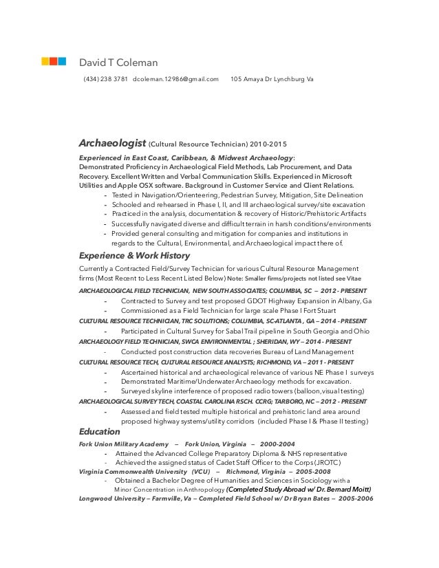 dcoleman arch crm resume