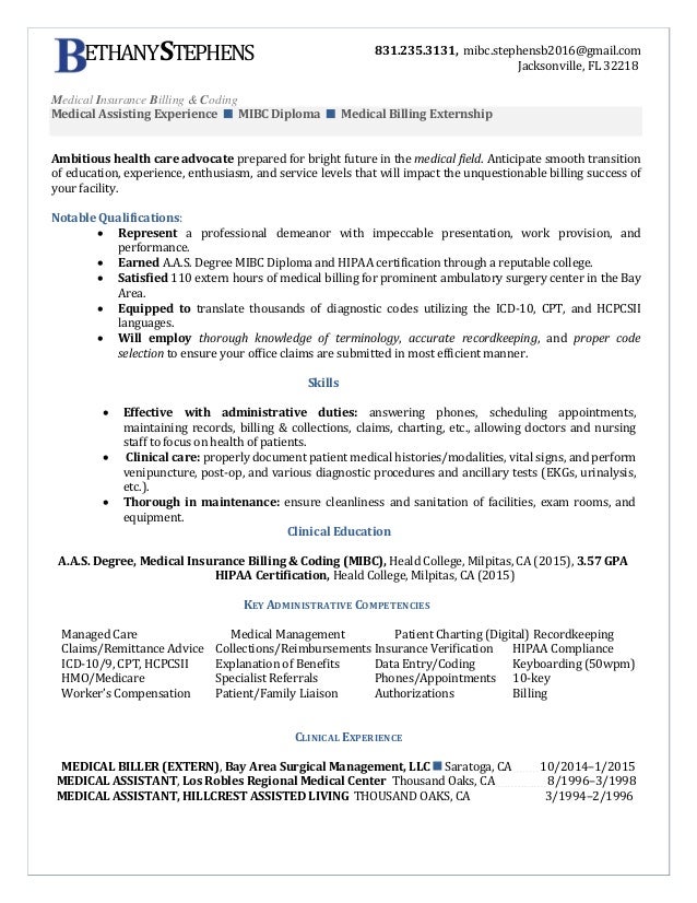 billing and coding resumes