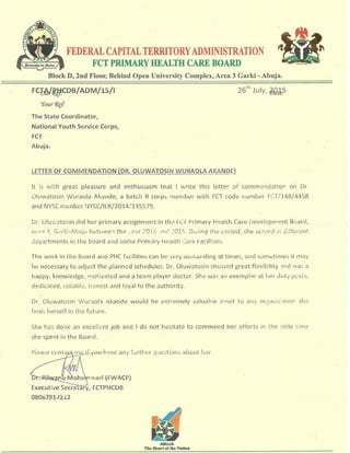 letter of commendation- dr rilwanu