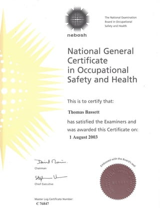 Nebosh General Certificate