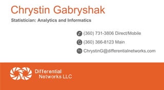 (360) 731-3806 Direct/Mobile
(360) 366-8123 Main
ChrystinG@differentialnetworks.com
Chrystin Gabryshak
Statistician: Analytics and Informatics
(360) 731-3806 Direct/Mobile
(360) 366-8123 Main
ChrystinG@differentialnetworks.com
Chrystin Gabryshak
Statistician: Analytics and Informatics
(360) 731-3806 Direct/Mobile
(360) 366-8123 Main
ChrystinG@differentialnetworks.com
Chrystin Gabryshak
Statistician: Analytics and Informatics
(360) 731-3806 Direct/Mobile
(360) 366-8123 Main
ChrystinG@differentialnetworks.com
Chrystin Gabryshak
Statistician: Analytics and Informatics
(360) 731-3806 Direct/Mobile
(360) 366-8123 Main
ChrystinG@differentialnetworks.com
Chrystin Gabryshak
Statistician: Analytics and Informatics
(360) 731-3806 Direct/Mobile
(360) 366-8123 Main
ChrystinG@differentialnetworks.com
Chrystin Gabryshak
Statistician: Analytics and Informatics
(360) 731-3806 Direct/Mobile
(360) 366-8123 Main
ChrystinG@differentialnetworks.com
Chrystin Gabryshak
Statistician: Analytics and Informatics
(360) 731-3806 Direct/Mobile
(360) 366-8123 Main
ChrystinG@differentialnetworks.com
Chrystin Gabryshak
Statistician: Analytics and Informatics
(360) 731-3806 Direct/Mobile
(360) 366-8123 Main
ChrystinG@differentialnetworks.com
Chrystin Gabryshak
Statistician: Analytics and Informatics
(360) 731-3806 Direct/Mobile
(360) 366-8123 Main
ChrystinG@differentialnetworks.com
Chrystin Gabryshak
Statistician: Analytics and Informatics
 