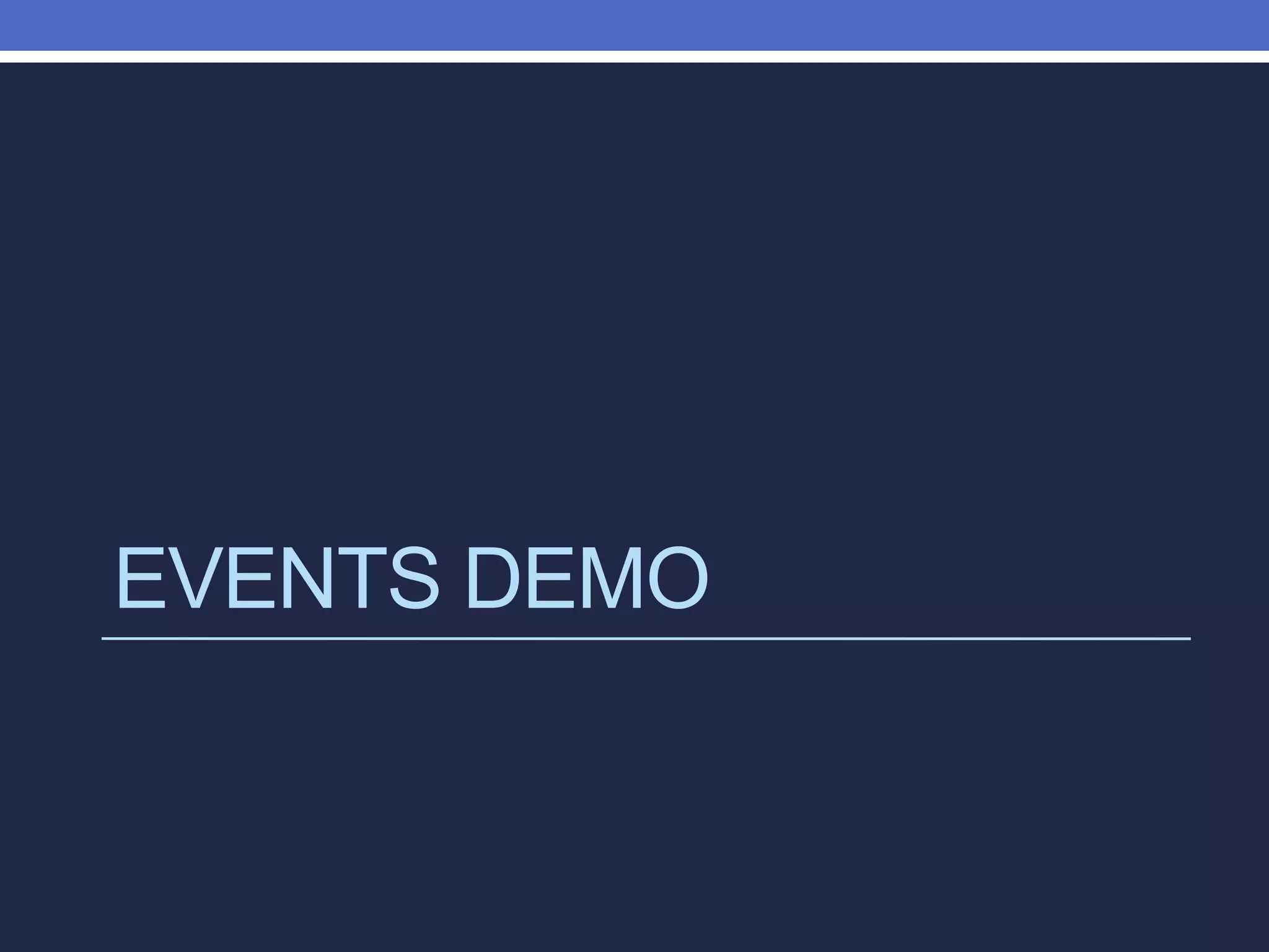 EVENTS DEMO
 
