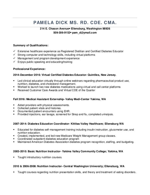 rd resume