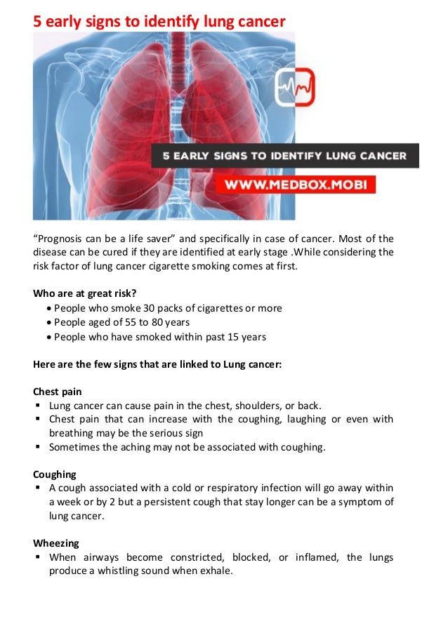 5 Early Signs To Identify Lung Cancer