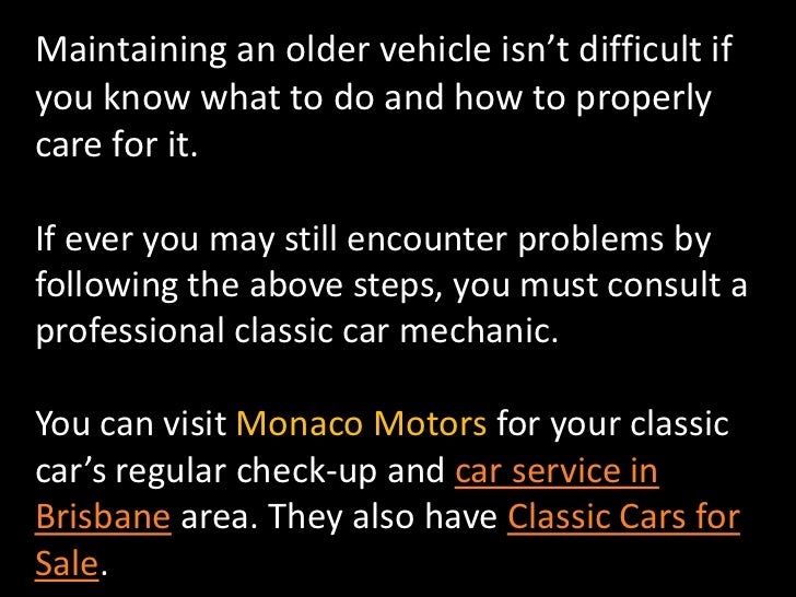 5 Easy Classic Car Care Tips