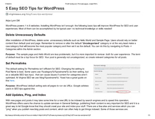5 easy seo tips for word press