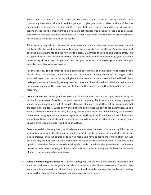steps in writing an essay letters