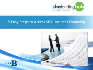 5 Easy Steps to Access SBA Business Financing
 