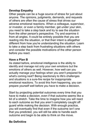 5 Easy Ways to Boost Your Emotional Intelligence | PDF