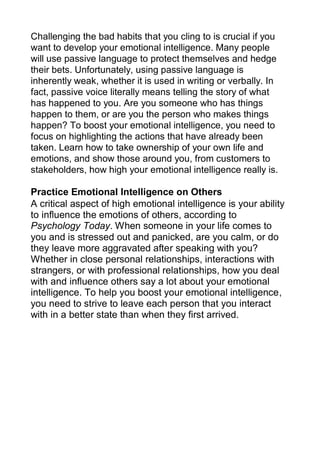5 Easy Ways to Boost Your Emotional Intelligence | PDF
