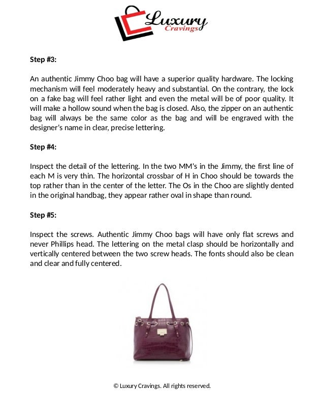 5 easy ways to spot a fake jimmy choo bag