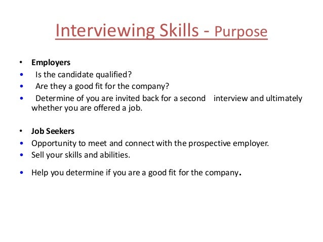 good interviewing skills