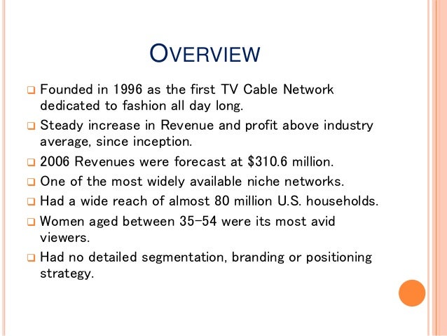 The fashion channel case study answer image