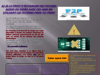 !


                                                                                                                 Le Forum des droits sur l’Internet [en
                                                                                                                 ligne].
                                                                          Cyber agent 005                        Le Forum des droits sur l’Internet.
                                                                                                                 Publié le 21 janvier 2011.Consulté le 20
                                                                                                                 janvier 2013
                                                                                                                 Disponible               sur            :
                                                              http://www.shutterstock.com/cat.mhtml?lang=en&
http://www.shutterstock.com/cat.mhtml?lang=en&search_sourc    search_source=search_form&version=llv1&anyorall=   http://www.foruminternet.org/particu
e=search_form&version=llv1&anyorall=all&safesearch=1&search   all&safesearch=1&searchterm=peer+to+peer&search    liers/fiches-pratiques/juniors/halte-
term=peer+to+peer&search_group=&orient=&search_cat=&searc
htermx=&photographer_name=&people_gender=&people_age=
                                                              _group=&orient=&search_cat=&searchtermx=&phot      aux-virus/ai-je-le-droit-d-echanger-des-
                                                              ographer_name=&people_gender=&people_age=&p        fichiers-audio-ou-video-avec-des-amis-
&people_ethnicity=&people_number=&commercial_ok=&color=       eople_ethnicity=&people_number=&commercial_ok
&show_color_wheel=1#id=32486416&src=1a183a18d08de6e644c6      =&color=&show_color_wheel=1#id=31448269&src=1      en-utilisant-les-systemes-peer-to-
cb4270fba429-1-32                                             a183a18d08de6e644c6cb4270fba429-1-15               peer.html
 