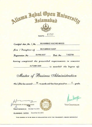 MBA DEGREE