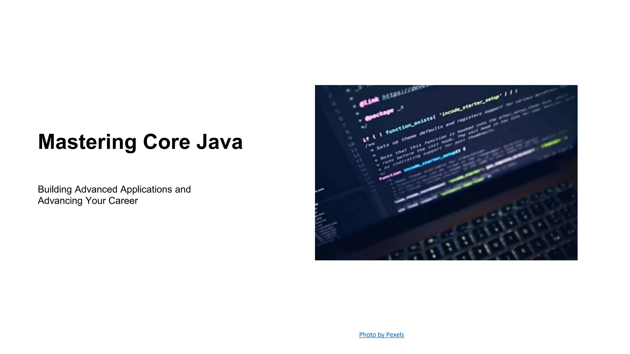 core java basic learning presentation part 1 | PPT