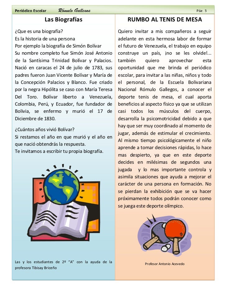 5ª edición periódico escolar rómulo gallegos