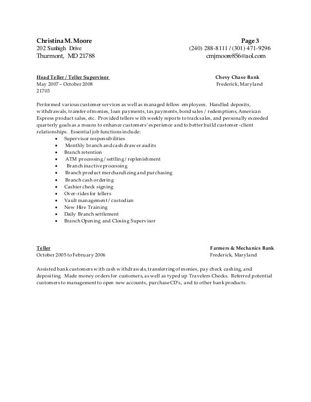 check cashing resume