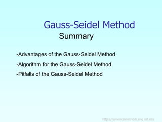 Iterative method for linear systems and. | PPTX