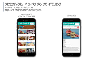 ONLINE| PORTAL ALTO ASTRAL
BRANDED PAGE| CONTEÚDOS| VÍDEOS
DESENVOLVIMENTO DO CONTEÚDO
BRANDED PAGE
CONTEÚDOSSE FAZ OH É DR OETKER
 