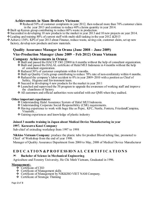 production manager resume exles hai vu resume production manager 12 2014 production manager resume exles hai vu resume production manager 12 2014