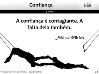 5. EIXO
Confiança
A confiança é contagiante. A
falta dela também.
_Michael O´Brien
28Professor Daniel de Carvalho Luz - (15) 9 9126 5571
 