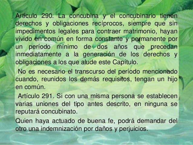 5 el divorcio. concubinato