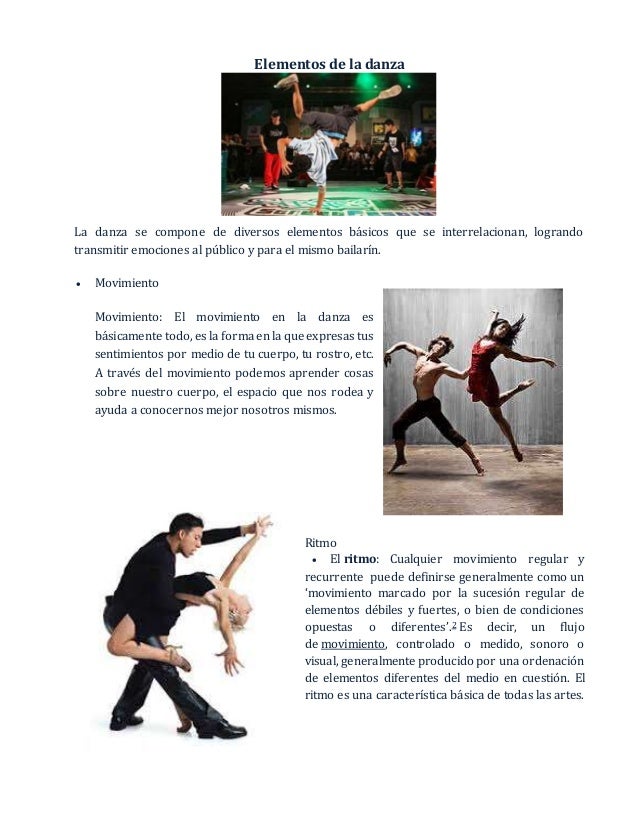 5 Elementos De La Danza