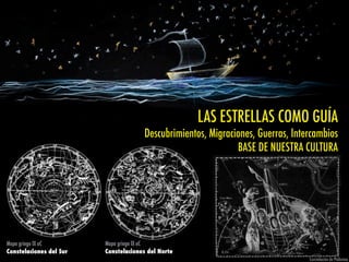 LAS ESTRELLAS COMO GUÍA
Descubrimientos, Migraciones, Guerras, Intercambios
BASE DE NUESTRA CULTURA
Mapa griego IX aC
Constelaciones del Sur
Constelación de Ptolemeo
Mapa griego IX aC
Constelaciones del Norte
 