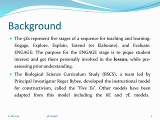 5 e model lesson plan | PPTX