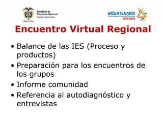 Encuentro Virtual Regional ,[object Object],[object Object],[object Object],[object Object]